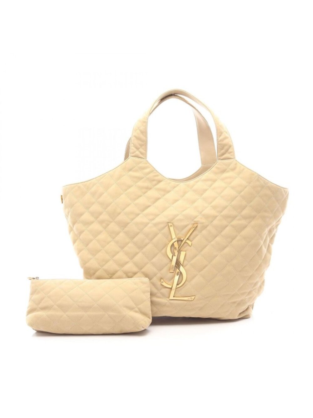 Saint Laurent Paris Tote Bag Icare Maxi Beige Leather Shopping